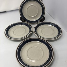 Contemporary CHATEAU Stoneware Saucer Plate Cobalt Blue Brown 6&quot; Japan S... - €21,70 EUR