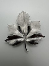 Vintage BOUCHER Silver Leaf Brooch 2.75&quot;  BB4 - $19.01