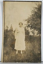 RPPC Young Lady in Field Hagerstown Md Family Est Postcard K2 - £7.93 GBP