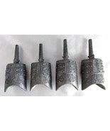 Lot (4) Antique Chinese Buddhism Bronze Ware Zhong Musical Clapperless B... - £155.89 GBP