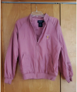 Vintage Duckster Pro Group Inc Women&#39;s Dark Pink Nylon Zip Up 505 Jacket... - £15.70 GBP