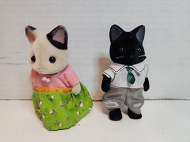 Sylvanian Families Calico Critters Marlowe Tuxedo Cats Father Daughter Sister A1 - £10.65 GBP