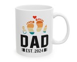 New Dad Coffee Mug | Gift for New Father | &quot;Dad Est. 2024&quot; | White Ceram... - $10.48