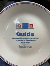 CORELLE GENERAL MOTORS CORP. GUIDE 1908-1983 RARE 75 YEAR DINNER PLATE F... - $24.70