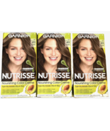 3X Garnier Nutrisse Hair Color 613 Light Nude Brown (3 boxes) ~ New - £15.14 GBP