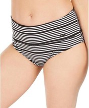 Nike Womens Striped Mesh High-Waist Swim Bottom Size Small Color Black - £31.55 GBP