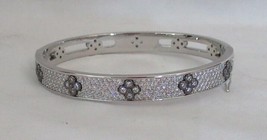 PARK LANE SILVER ROYAL Bracelet 2 1/4&quot; diameter reversible Quatrefoil De... - £102.77 GBP