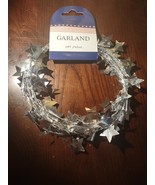 Patriotic Wired Garland  25 Ft Silver Stars-Brand New-SHIPS N 24 HOURS - €12,69 EUR