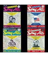 Song Hits Lyric Magazines Lot of 4 1942 Abbott Costello Andrew Sisters V... - £10.37 GBP
