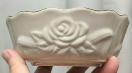 Lenox Small Cream Colored Bowl With Roses and Gold Trim - £7.75 GBP