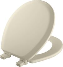 Round Toilet Seat, Enameled Wood, Gloss, Biscuit Mayfair 41EC-346 Cameron - $24.74