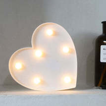 Color: Remote control, style: Heart shaped white - Luminous LED Letter N... - £10.83 GBP