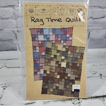 Rag Time Quilt Rag Squares Pattern Quilt Country Throw  - $9.89