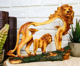 Ebros African Grasslands Scene Lion King Rustic Faux Wood Cutout Figurin... - $28.99