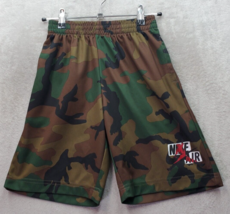 Nike Air Jordan Shorts Boys Small Brown Camouflage Mesh Elastic Waist Re... - $18.46