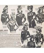 1900 Womens Jackets &amp; Hats Advertisement Victorian Sears Roebuck 5.25 x 7&quot; - €17,17 EUR