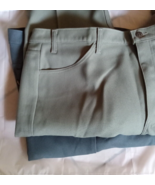 Levis Mens Casual Work Pants Polyester Grey Green 42 x 32 Vintage Comfor... - £18.39 GBP