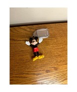 Vintage Disney Mickey Mouse Rubber Keychain 3 in with picture frame - £9.01 GBP