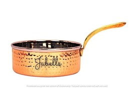Pure Steel Copper Hammered Design Serving Sauce Pan with Brass Handle - 400ml - £31.64 GBP