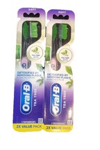 2x Oral-B Tea Tree Soft Manual Toothbrush Remove Plaque Along The Gumlin... - $23.75