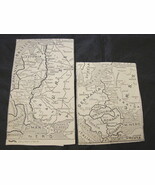 2 maps USSR eastern countries Stalin line cutting courier della sera 40s... - €12,12 EUR