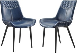 Linon Home Decor Products Linon Maisy Set of 2 Blue Dining Chair, Navy - $324.99