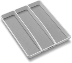 madesmart Utensil Tray, Soft Grip, Non-Slip Kitchen Drawer Organizer 3-Comp. - £15.26 GBP