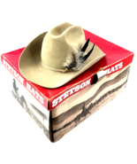 Stetson L.L. Bean Cowboy Hat Vintage 4X Beaver Tan Beige Size 7 W/Box Felt - £222.02 GBP