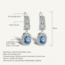 3.15Ct Natural London Blue Topaz Drop Earrings 925 Sterling Silver Classic Earri - $88.71