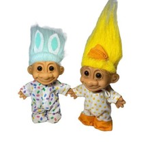 Troll Dolls Russ Vintage Set Of 2 Baby 5” Bunny Duck Spring Easter Pastel - $23.00