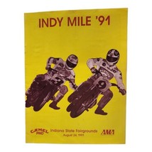 Vintage 1991 Indy Mile AMA Sanctioned Motorcycle Official Racing Program - £10.04 GBP