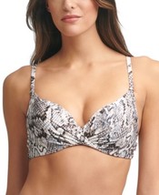 Calvin Klein Women’s Snake Print Twist Front Underwire Bikini Top - £38.96 GBP