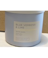 BLUE VERBENA &amp; LIME Bath &amp; Body Works 3 Wick Candle  14.5OZ  New - £20.22 GBP