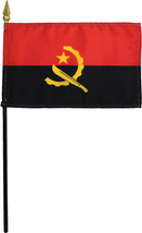 Angola - 4"X6" Stick Flag - £2.69 GBP