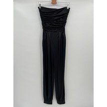 Elizabeth &amp; James Gathered Strapless Jumpsuit Sz 4 Black Glam Party - $49.00