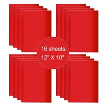 16 Sheets 12&quot;x10&quot; Red HTV Paper Iron On Heat Transfer Vinyl for T-Shirts... - $15.29