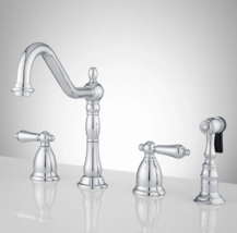 Signature Helena 1.8 GPM Double Handle Widespread Kitchen Faucet with Si... - £125.79 GBP