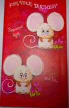 Vintage American Greetings For Your Birthday Hungry Mice Birthday Card - $3.99
