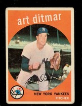 Vintage Baseball Card Topps 1959 #374 Art Ditmar New York Yankees Pitcher - £8.50 GBP