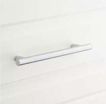New 6&quot; Satin Chrome Avignon Solid Brass Cabinet Pull By Signature Hardware - $16.95