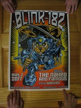 Blink-182 Poster Blink 182 Blink182 Naked E Famous Warrior Coniglio May 2 2017 - £175.53 GBP