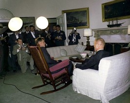 President John F. Kennedy seated in Oval Office with John Glenn New 8x10... - £6.92 GBP