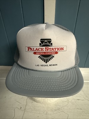 Vtg Palace Station Las Vegas Hotel Casino Rope Trucker Hat Baseball Cap EUC - $14.84