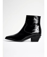 Zadig &amp; Voltaire Tyler Patent Leather Ankle Boots Black Booties Sz 36, New! - €171,15 EUR