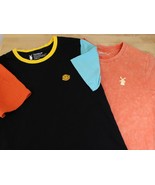 Lot of 2 Dutch Bros Shirt Size Small Black Color Block Smiley Face &amp; Ora... - $13.85