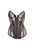 Agent Provocateur Womens Corset Lace Elegant Printed Black Size S - £354.06 GBP