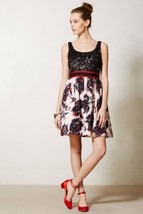 Nwt $298 Anthropologie Brushstroke Blossoms Black Lace Dress By Peter Som 8, 10 - £55.93 GBP