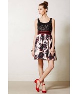 NWT $298 ANTHROPOLOGIE BRUSHSTROKE BLOSSOMS BLACK LACE DRESS by PETER SO... - £56.29 GBP