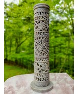 Incense Burner | Natural Stone Handmade Tower Burner | Home Decor 10.5&quot; - $50.25 CAD