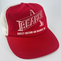 Bartley Erection Beamco Crane Mesh Snapback Trucker Vintage Hat Cap Iron... - $12.69